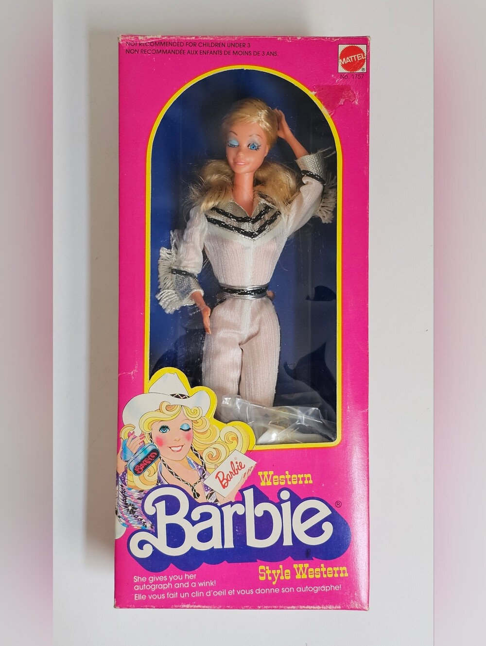 Vintage 1980 Mattel Western Style Barbie #1757 NRFB "Winking Doll" Original Box